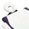 Table de massage pliable 2 zones Bois Blanc et violet 