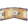 Table de massage pliable 2 zones Bois Blanc et violet 