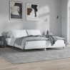Cadre de lit sans matelas blanc brillant 150x200 cm 