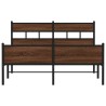 Cadre de lit sans matelas chêne marron 150x200 cm 