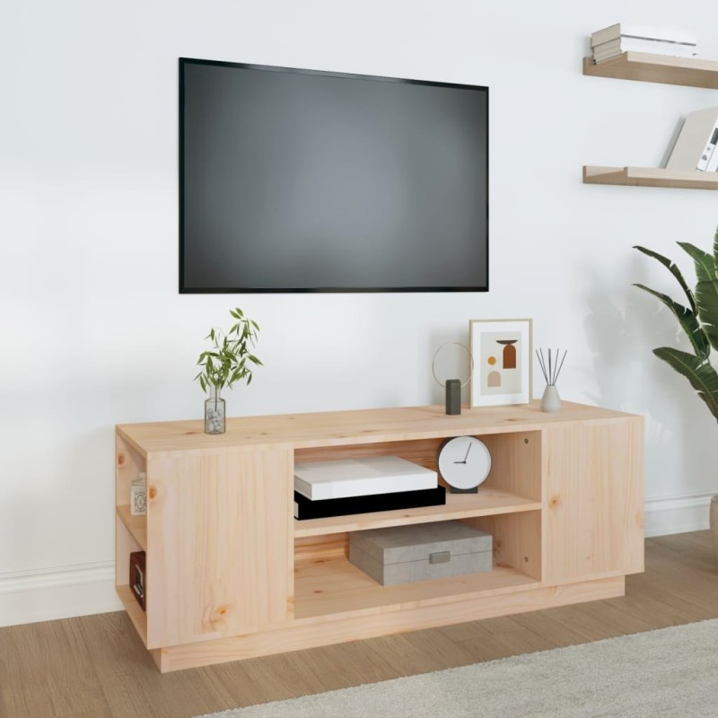 Meuble TV 110x35x40,5 cm Bois de pin massif Meuble TV 110x35x40,5 cm Bois de pin massif
