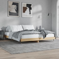 Cadre de lit sans matelas chêne sonoma 150x200 cm 