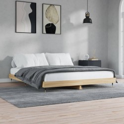 Cadre de lit sans matelas chêne sonoma 150x200 cm 
