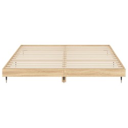 Cadre de lit sans matelas chêne sonoma 150x200 cm 