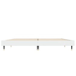 Cadre de lit sans matelas blanc 135x190 cm bois d'ingénierie 