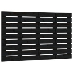 Tête de lit murale Noir 81x3x63 cm Bois massif de pin 