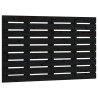 Tête de lit murale Noir 81x3x63 cm Bois massif de pin 