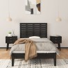 Tête de lit murale Noir 81x3x63 cm Bois massif de pin 