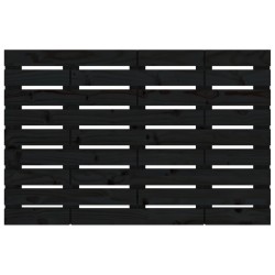 Tête de lit murale Noir 81x3x63 cm Bois massif de pin 