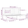 Lit de jour sans matelas 80x200 cm bois de pin massif 