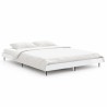 Cadre de lit sans matelas blanc brillant 135x190 cm 