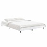 Cadre de lit sans matelas blanc brillant 135x190 cm 