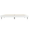 Cadre de lit sans matelas blanc brillant 135x190 cm 