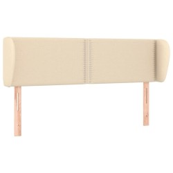 Tête de lit avec oreilles Crème 147x23x78/88 cm Tissu 