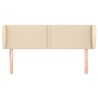 Tête de lit avec oreilles Crème 147x23x78/88 cm Tissu 