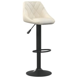 Tabourets de bar lot de 2 crème velours 