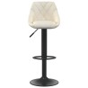 Tabourets de bar lot de 2 crème velours 