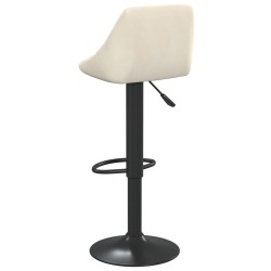 Tabourets de bar lot de 2 crème velours 