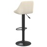 Tabourets de bar lot de 2 crème velours 
