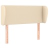 Tête de lit avec oreilles Crème 93x23x78/88 cm Tissu 