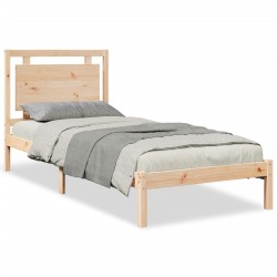 Cadre de lit extra long sans matelas 100x220 cm bois massif 