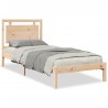Cadre de lit extra long sans matelas 100x220 cm bois massif 
