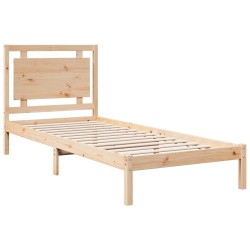 Cadre de lit extra long sans matelas 100x220 cm bois massif 