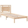 Cadre de lit extra long sans matelas 100x220 cm bois massif 