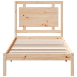 Cadre de lit extra long sans matelas 100x220 cm bois massif 