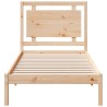 Cadre de lit extra long sans matelas 100x220 cm bois massif 
