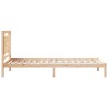 Cadre de lit extra long sans matelas 100x220 cm bois massif 