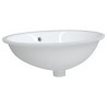 Évier de salle de bain blanc 56x41x20 cm ovale céramique 