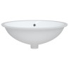 Évier de salle de bain blanc 56x41x20 cm ovale céramique 