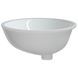 Évier de salle de bain blanc 56x41x20 cm ovale céramique 