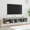 Meubles TV avec lumières LED 2 pcs sonoma gris 80x30x30 cm 