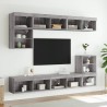 Meubles TV avec lumières LED 2 pcs sonoma gris 80x30x30 cm 