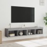 Meubles TV avec lumières LED 2 pcs sonoma gris 80x30x30 cm 