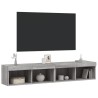 Meubles TV avec lumières LED 2 pcs sonoma gris 80x30x30 cm 