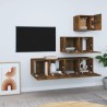 Ensemble de meubles TV 4 pcs Chêne fumé Bois d'ingénierie 