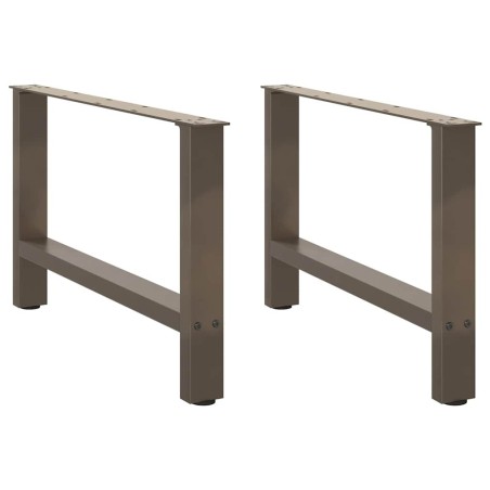 Pieds de table basse en acier naturel, 2 pièces, 70 x (42-43) cm 