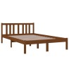 Cadre de lit sans matelas marron miel bois massif 120x200 cm 