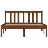 Cadre de lit sans matelas marron miel bois massif 120x200 cm 