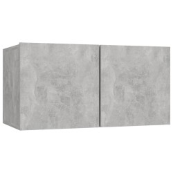 Ensemble de meubles TV 4 pcs Gris béton Bois d'ingénierie 