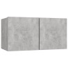 Ensemble de meubles TV 4 pcs Gris béton Bois d'ingénierie 
