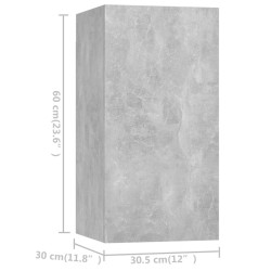 Ensemble de meubles TV 4 pcs Gris béton Bois d'ingénierie 