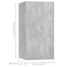 Ensemble de meubles TV 4 pcs Gris béton Bois d'ingénierie 