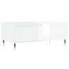 Table basse Blanc brillant 90x50x36,5 cm Bois d'ingénierie 