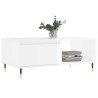 Table basse Blanc brillant 90x50x36,5 cm Bois d'ingénierie 