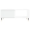 Table basse Blanc brillant 90x50x36,5 cm Bois d'ingénierie 