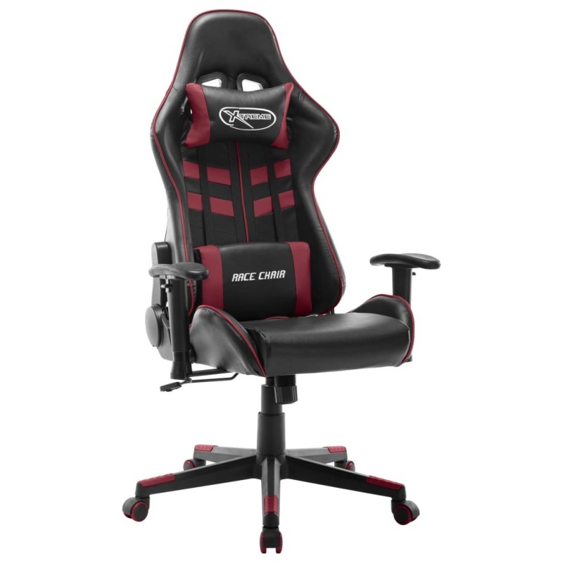 Chaise de jeu Noir et rouge bordeaux Cuir artificiel Chaise de jeu Noir et rouge bordeaux Cuir artificiel